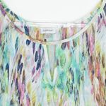 Avenue Womens Abstract Blouse Top Keyhole Neck Size 30/32 Artsy Flowy Fairy Photo 5