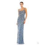 Mac Duggal 5477 Womens Floral Embellished Scoop Neck Evening Gown Dress Photo 2