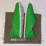 36.5 NEW! OTZ Canvas Linen Slip Ons Size .5 GREEN Shoes Flats Photo 7