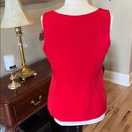 CICY Bell Red Dressy Vest Big Gold Buttons Flap Pockets New Photo 3