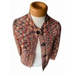 Evan Picone  multicolor sweater button cardigan size PM petite medium Photo 3