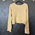 No Boundaries  Tan‎ Crop Button Front Cardigan Size Large Photo 1