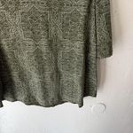 st. john's bay  Shirt Peasant 1X Olive Green Pattern 3/4 Sleeve Relaxed Top Photo 2