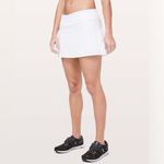Lululemon  Play Off The Pleats Skirt 13” White Sz 8 Tennis Golf Athletic Skort Photo 1