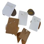 Set Of 5 Pairs Statement Faux Leather Earrings Teardrop & Geometric Shapes Pink Photo 2