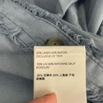 Free People  Women's Blue‎ Distressed Frayed Hem Button Denim Shorts Size W 31 Photo 10