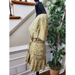 BB Dakota Steve Madden Yellow Polyester V-Neck Short Sleeve Knee Length Dress S Photo 6