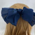 Slouchy Blue Hairbow Photo 1