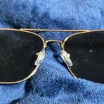 J Crew Factory Sunglasses Square Aviators Bronze Wire Frames Clear Plastic Arms Photo 3