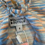 Beginning Boutique Begining Boutique Yumi Knit Halter Neck Crop Top in Multi Color Photo 5