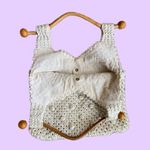 Vintage 70s Crochet Bag Ernest Handbag Co. Boho Purse handbag 🔥 White Photo 1