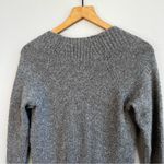 Vince Cashmere Alpaca Wool Long Sweater V-Neck Dress Charcoal Grey Extra Small Photo 4