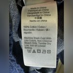 J.Crew Long Puff Sleeve Chambray Top Dark Wash Smocked Top Photo 3