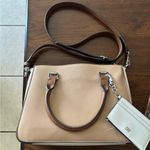 Nine West Beige and White Satchel Photo 1