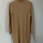 J.Crew Mockneck Sweater-Dress in Extra-Soft Yarn Heather Camel Size Medium Photo 3