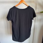 ZARA  Black Short Sleeve T-Shirt Size M Low High Hem Photo 2