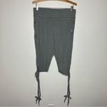 Senita Athletics  criss cross‎ tie leggings ballet leggings size medium gray Photo 1