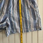 Briggs New York Linen Blue and White Striped Shorts Photo 8