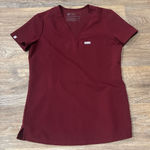 FIGS Catarina Scrub Top Burgundy XXS Classic Fit Medical Workwear Photo 0