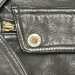 st. john's bay Vtg St. John bay leather Black bomber zip up Jacket oversized large utility Photo 8