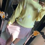 Vintage 80s cottagecore yellow sweater Size L Photo 2