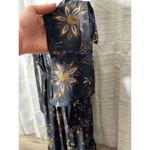 & Other Stories & Other Women's Long Black Floral Long Sleeved Dress Ruffles, Bell Sleeve Photo 6