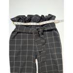 Pretty Little Thing Black Windowpane Tweed Check Paperbag Skinny Pants Sz … Photo 5
