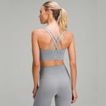 Lululemon ‎ Energy Sports Bra Longline Medium Support Rhino Grey Size 6 Photo 1