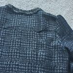 Apt. 9  Women's Charcoal Tweed Shimmer Blazer with Fringe Photo 7