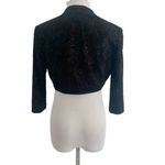 Alex Evenings  Size 6 Petite  Top Blouse Shrug Black Open Front Cardigan Photo 3