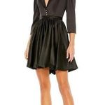 Mac Duggal NWOT Blazer Cocktail Mini Dress Satin 26913 Women's Black Size 6 Photo 0