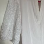 Anthropologie Dolan White Blouse with Eyelet Sleeves Size XL Photo 1