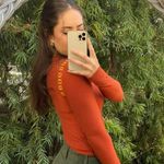 Urban Outfitters BDG Orange mock neck long sleeve turtleneck six xs / fits small too Photo 4