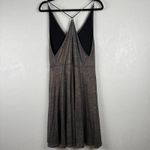 Rachel Roy Metallic Knit Tank Dress Midi Spaghetti Strap XL Gray Photo 2