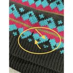 Vintage Pasta Ramie Cotton Aztec Knit Sweater Multicolor Size Medium FLAW Photo 8