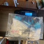 IZOD Women's V-Neck Color Block cotton Blue Cardigan Sweater Size L Multicolor Photo 5