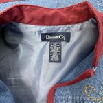 Denim & Co Embroidered Denim Jacket Women’s XS Red Floral Button Photo 4