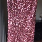 La Femme Sequin One Shoulder Open Back Long Gown Photo 14