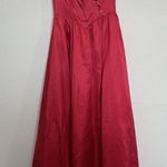 Gunne Sax Size 3 Dress Strapless Red Satin Sequin Cocktail Party Vintage 90s Photo 3