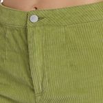 Roxy NWT  x Chloe Kim Corduroy High Waist Wide Leg Pants Moss Green Photo 7