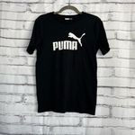 Puma Classic Logo T-Shirt Women’s XS Black White Cotton Crew Neck Athletic Tee Photo 5