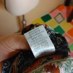 Umgee  USA Size Medium M Sheer Flowy Blouse Long Half Sleeve Print Dark Colors Photo 10