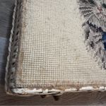 Magid Handmade in Japan Needlepoint Cat Kitten Bow Wicker Bag Purse Unique Photo 1