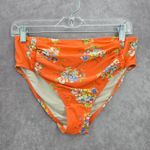 Matilda Jane  Orange Floral Ruffle Cheeky High Bikini Bottom Swimwear Medium Photo 0