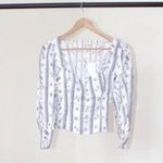 Reformation Stilton Linen Top (Roquefort) Photo 1