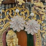 faux pearl shell earrings Photo 4