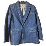 Madewell  Double Breasted Denim Blazer Jacket  Blue Wash Sz S NWT Photo 0