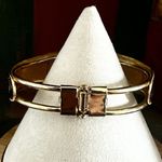 Vintage Cloisonné Blue Enamel Bird & Flower Hinged Bangle Bracelet Photo 8