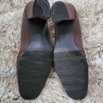 Easy Street  Vintage Brown Suede Leather Square Toe Block Heels Size 8 Photo 6