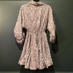 Tish Cox cotton Merry & Me Floral Cinched Waist Fit Flare Mini Dress Red Fall XS Photo 2